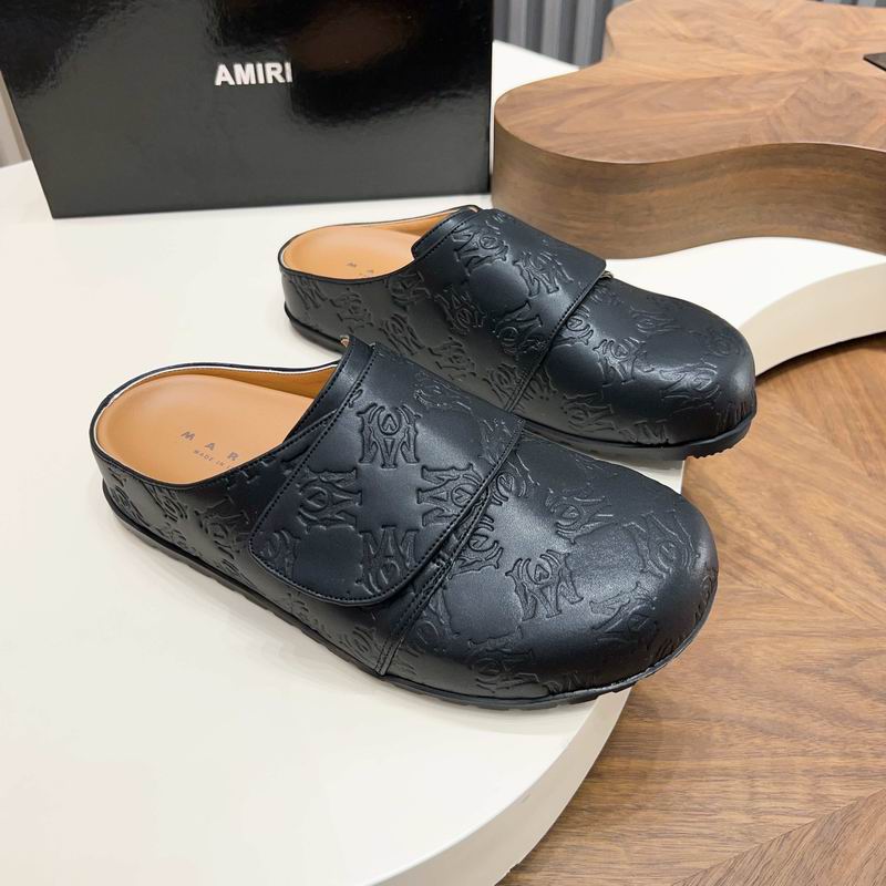 Amiri Black Embossed Slip-On Mules