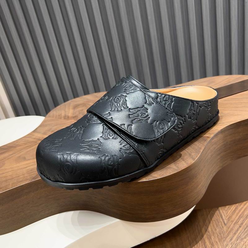 Amiri Black Embossed Slip-On Mules