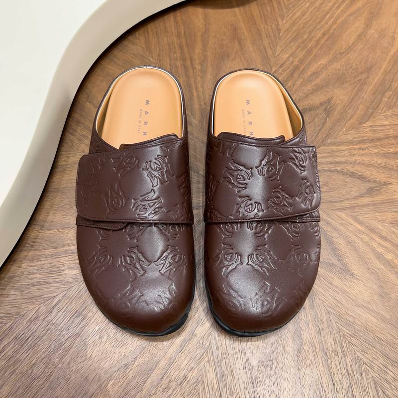 Amiri Brown Embossed Slip-On Mules