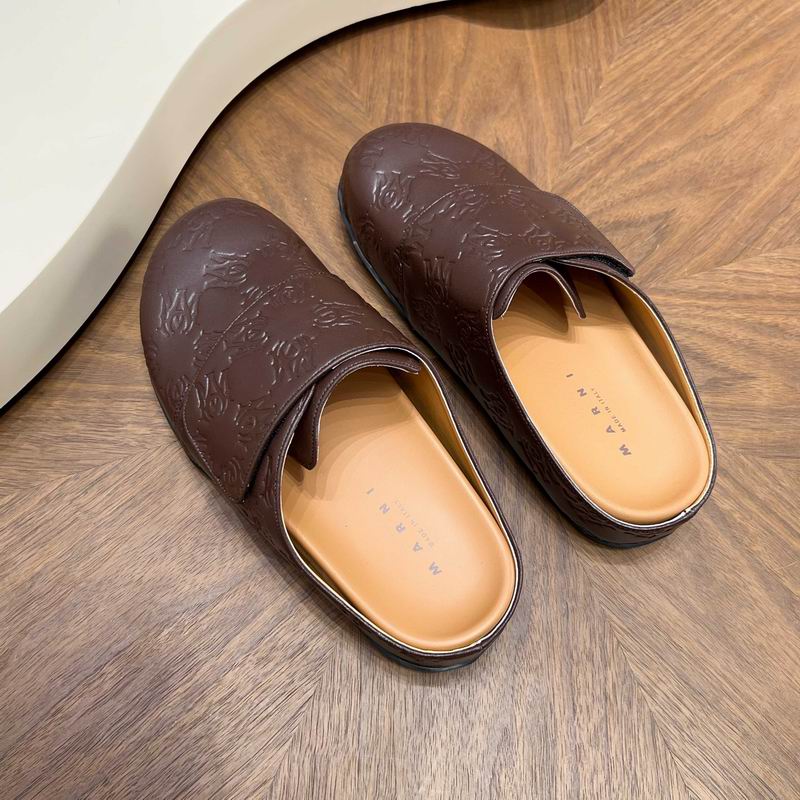 Amiri Brown Embossed Slip-On Mules