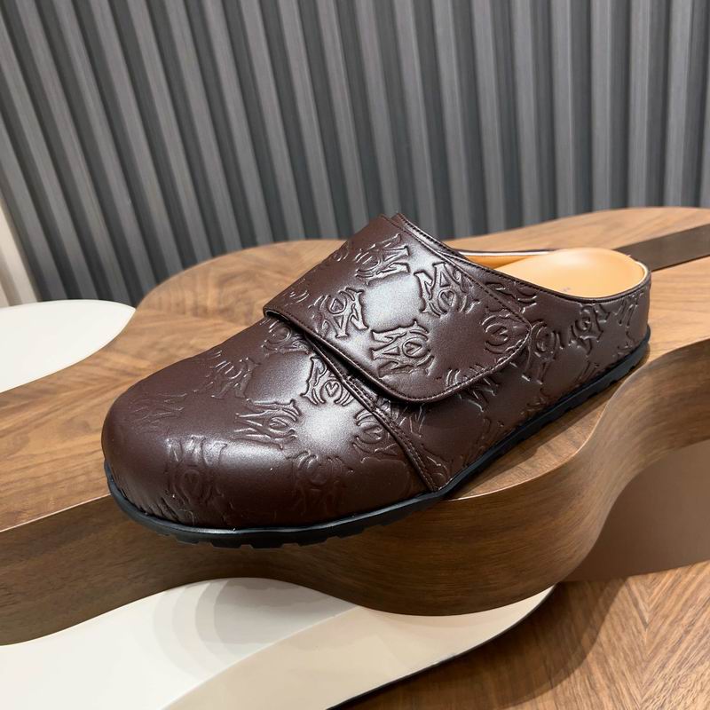 Amiri Brown Embossed Slip-On Mules