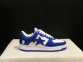 BAPE Blue & White Low-Top Sneakers with Star Detail