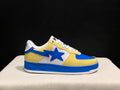 BAPE Yellow & Blue Low-Top Sneakers with Blue Star Detail