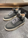 UGG Gray & Black High-Top Lace-Up Sneakers