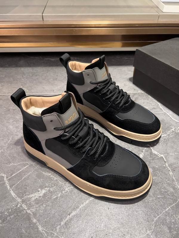 UGG Black & Gray High-Top Sneakers with Black Laces
