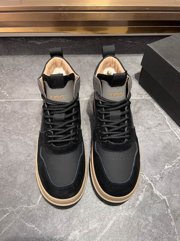 UGG Black & Gray High-Top Sneakers with Black Laces