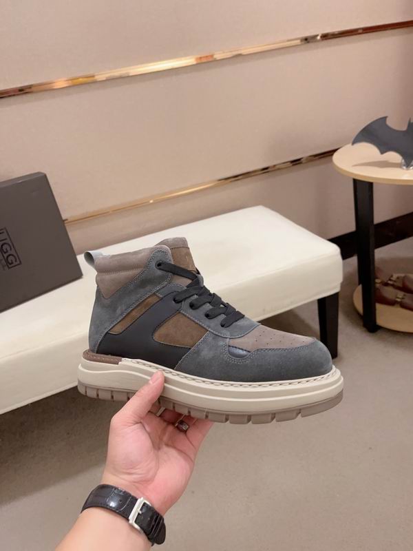 UGG Blue-Gray & Taupe High-Top Chunky Sneakers