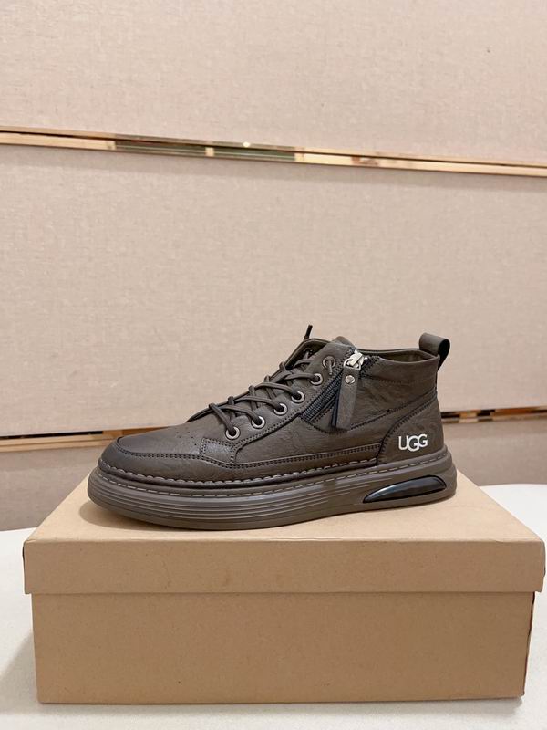 UGG Dark Gray High-Top Sneakers with Side Zippers