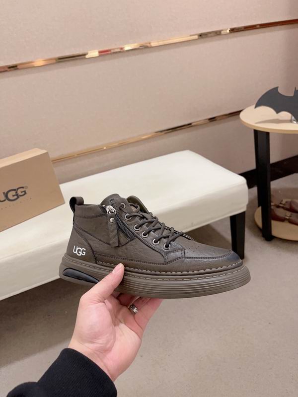 UGG Dark Gray High-Top Sneakers with Side Zippers