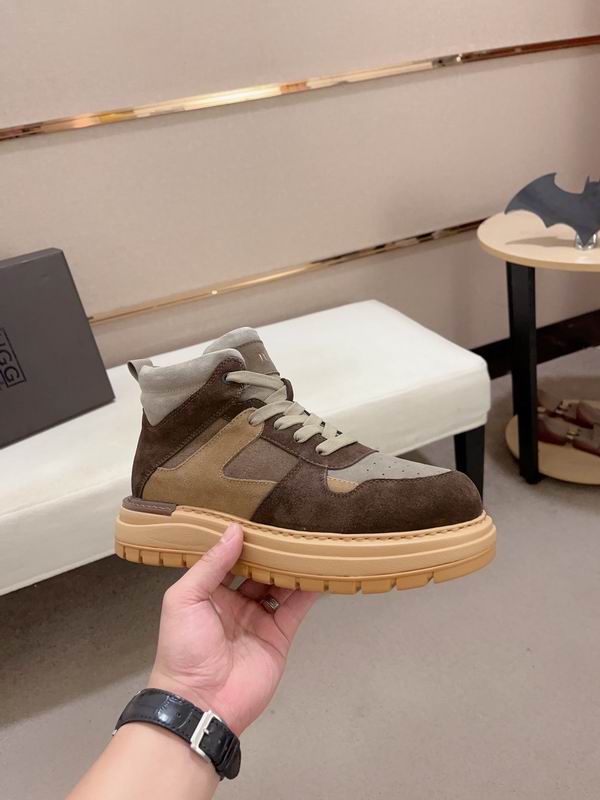 UGG Brown & Tan High-Top Chunky Lace-Up Sneakers