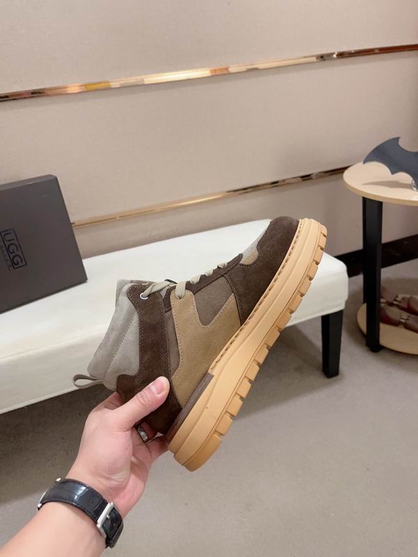 UGG Brown & Tan High-Top Chunky Lace-Up Sneakers