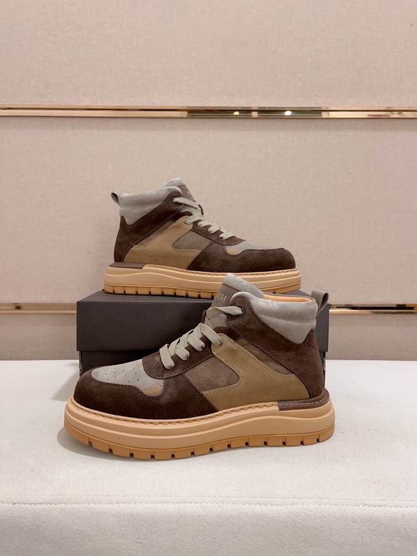 UGG Brown & Tan High-Top Chunky Lace-Up Sneakers