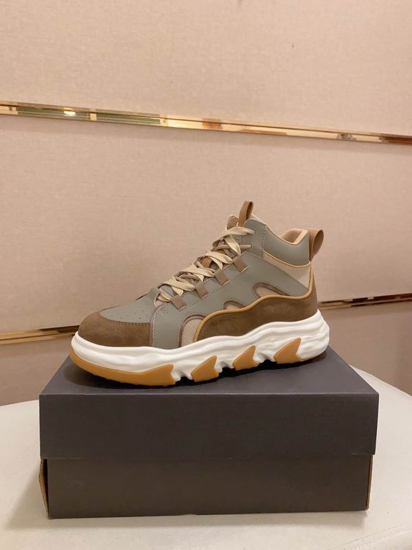 UGG Gray & Brown High-Top Chunky Sneakers