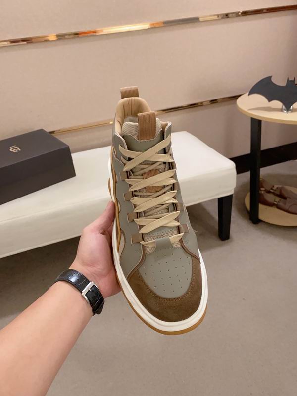 UGG Gray & Brown High-Top Chunky Sneakers
