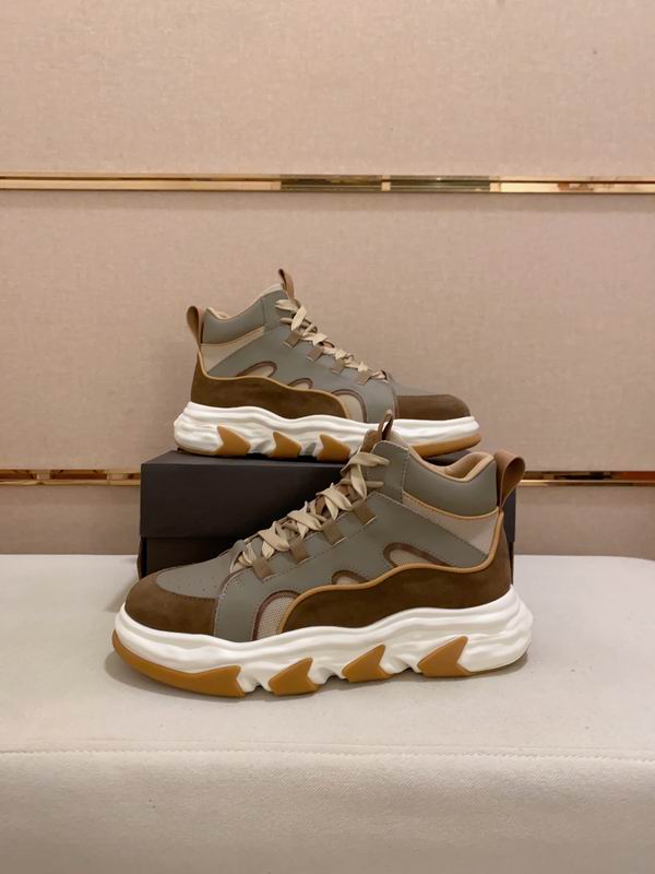 UGG Gray & Brown High-Top Chunky Sneakers