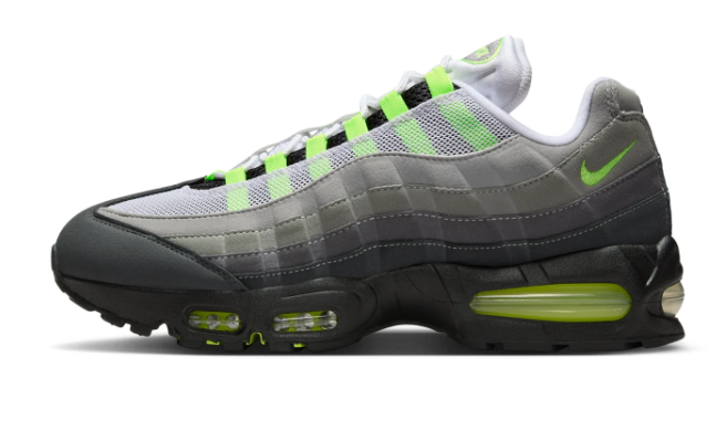 Nike Air Max 95 OG Neon Sneakers – Grey & Black