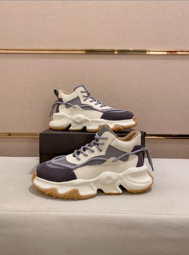 UGG Gray & Cream Chunky Lace-Up Sneakers